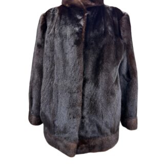 454-Mahogany mink jakke m/hue